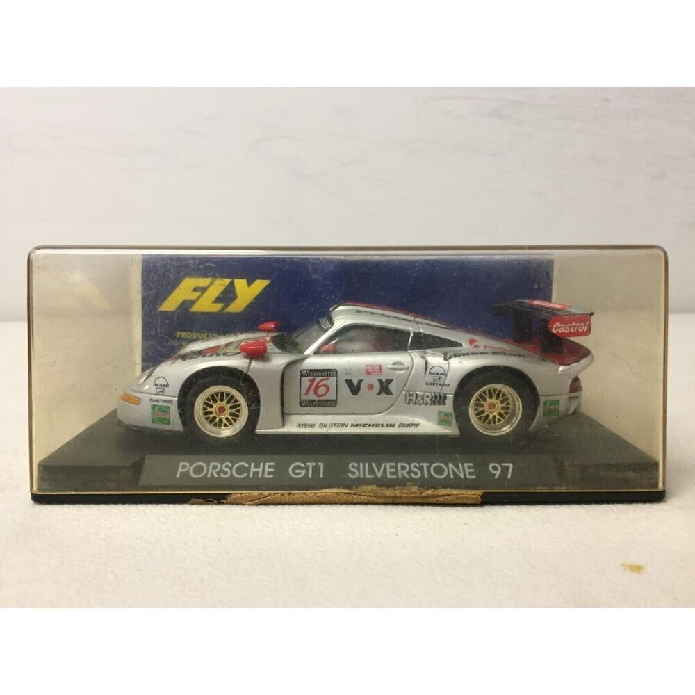 Fly Porsche 911 GT1 #16 Silverstone 1997 Slot Car Model 1:32 Ref. A33 w/ Case